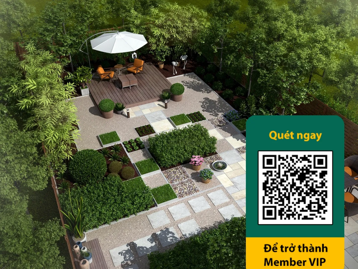 COURTYARD – VRAY / CORONA – 3D MODEL – 6506