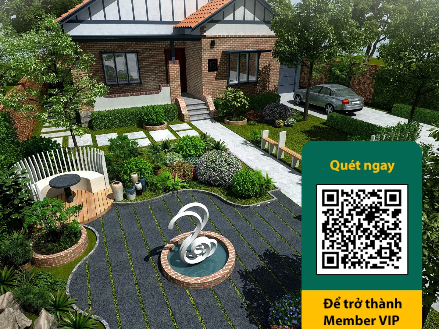 COURTYARD – VRAY / CORONA – 3D MODEL – 6511