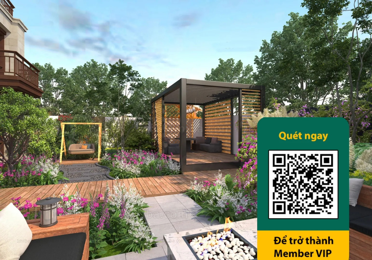 COURTYARD – VRAY / CORONA – 3D MODEL – 6516