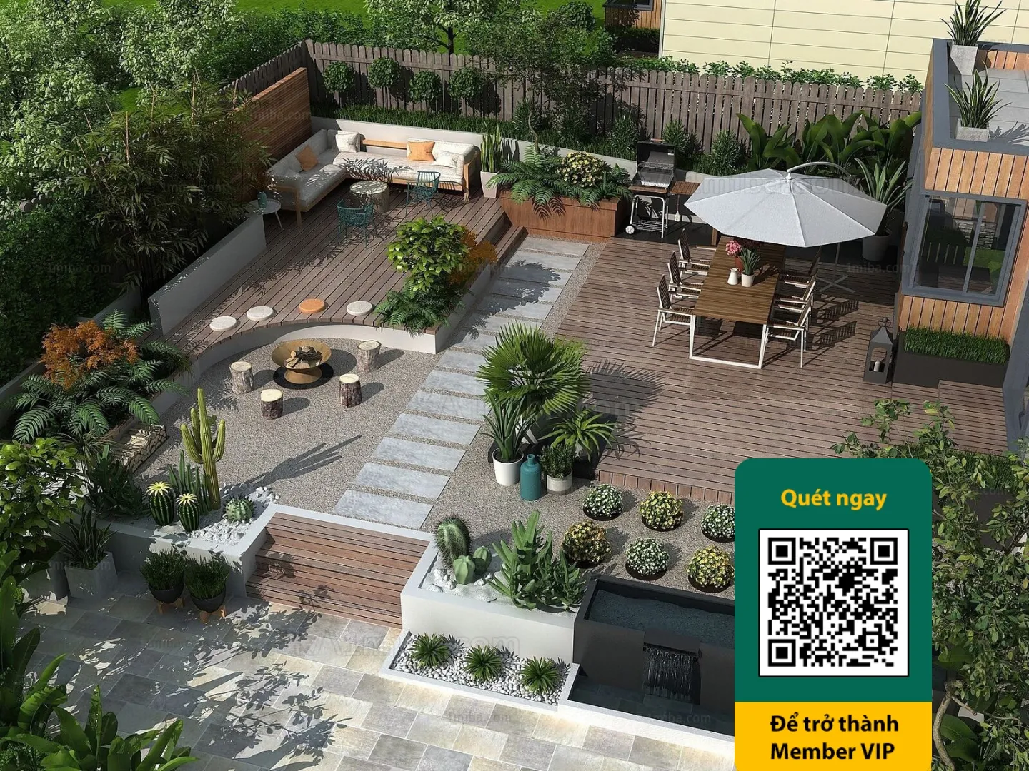 COURTYARD – VRAY / CORONA – 3D MODEL – 6527