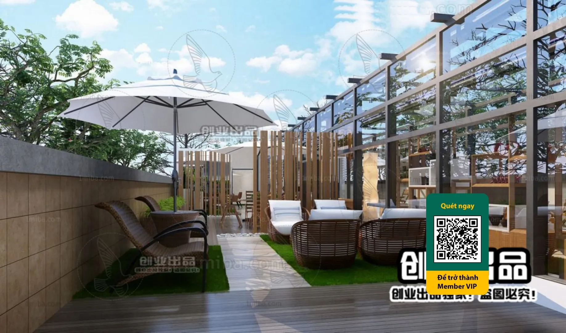 COURTYARD – VRAY / CORONA – 3D MODEL – 6532