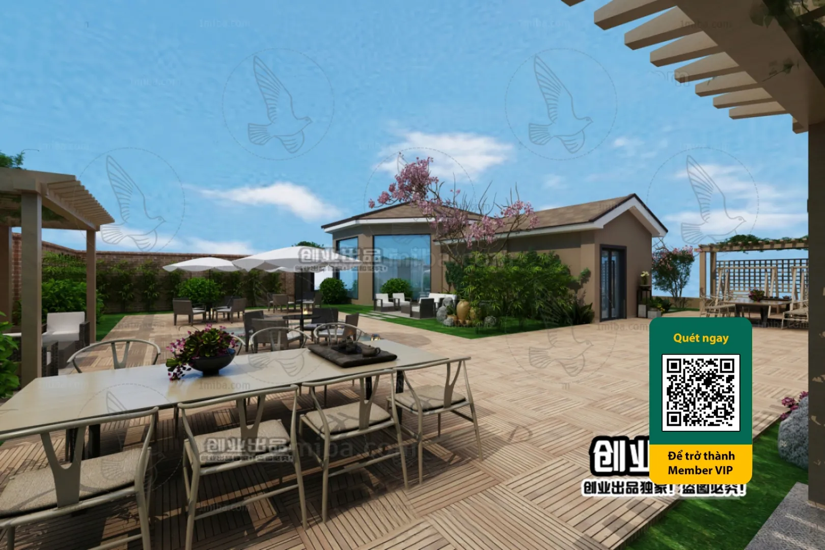 COURTYARD – VRAY / CORONA – 3D MODEL – 6533