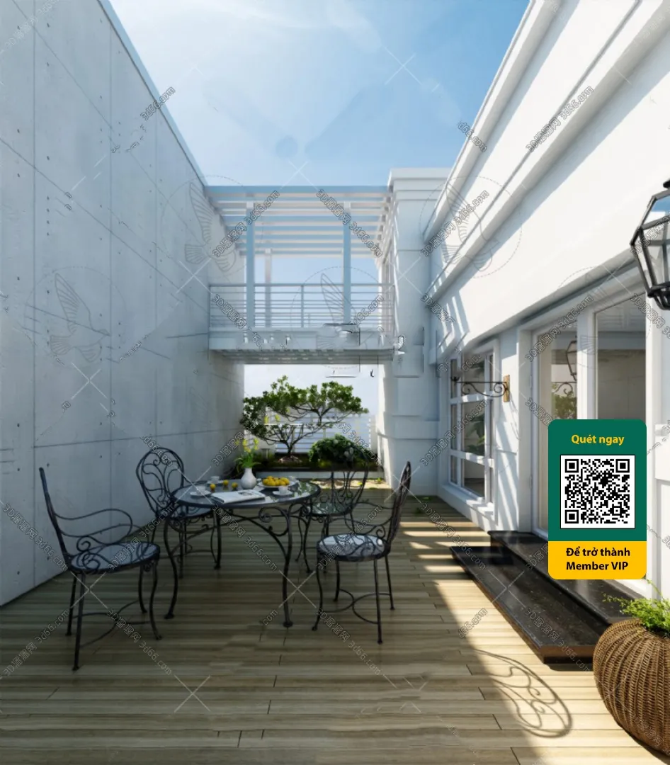 COURTYARD – VRAY / CORONA – 3D MODEL – 6535