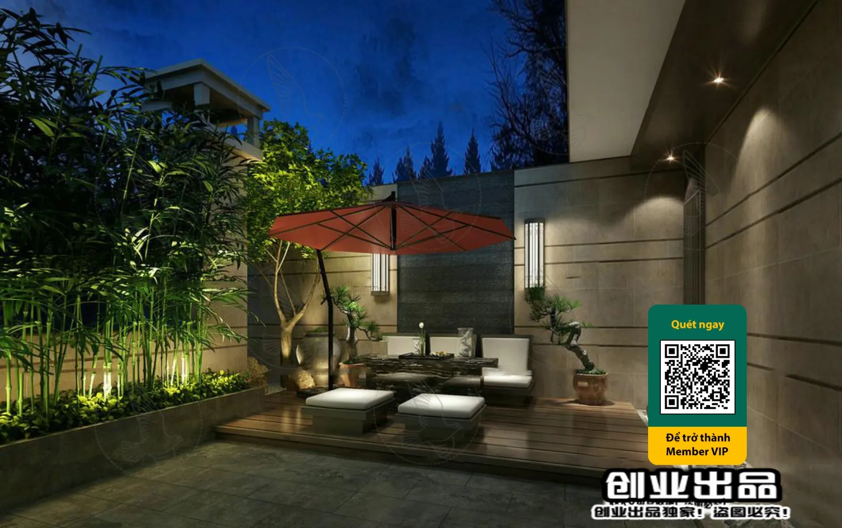 COURTYARD – VRAY / CORONA – 3D MODEL – 6536