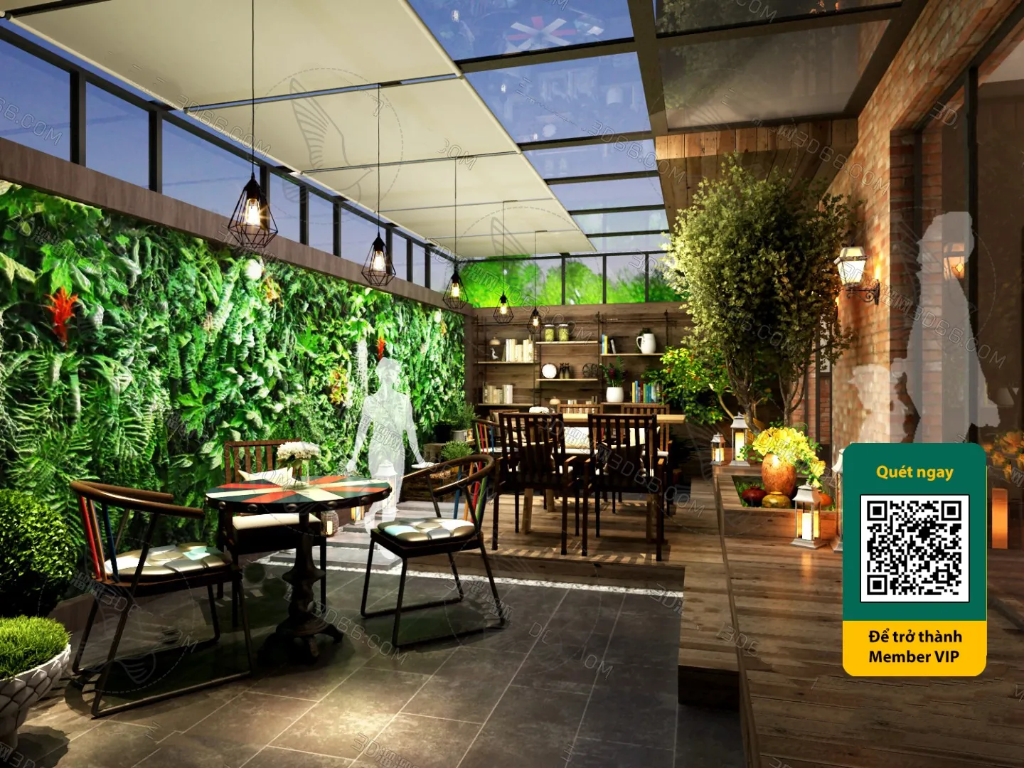 COURTYARD – VRAY / CORONA – 3D MODEL – 6547