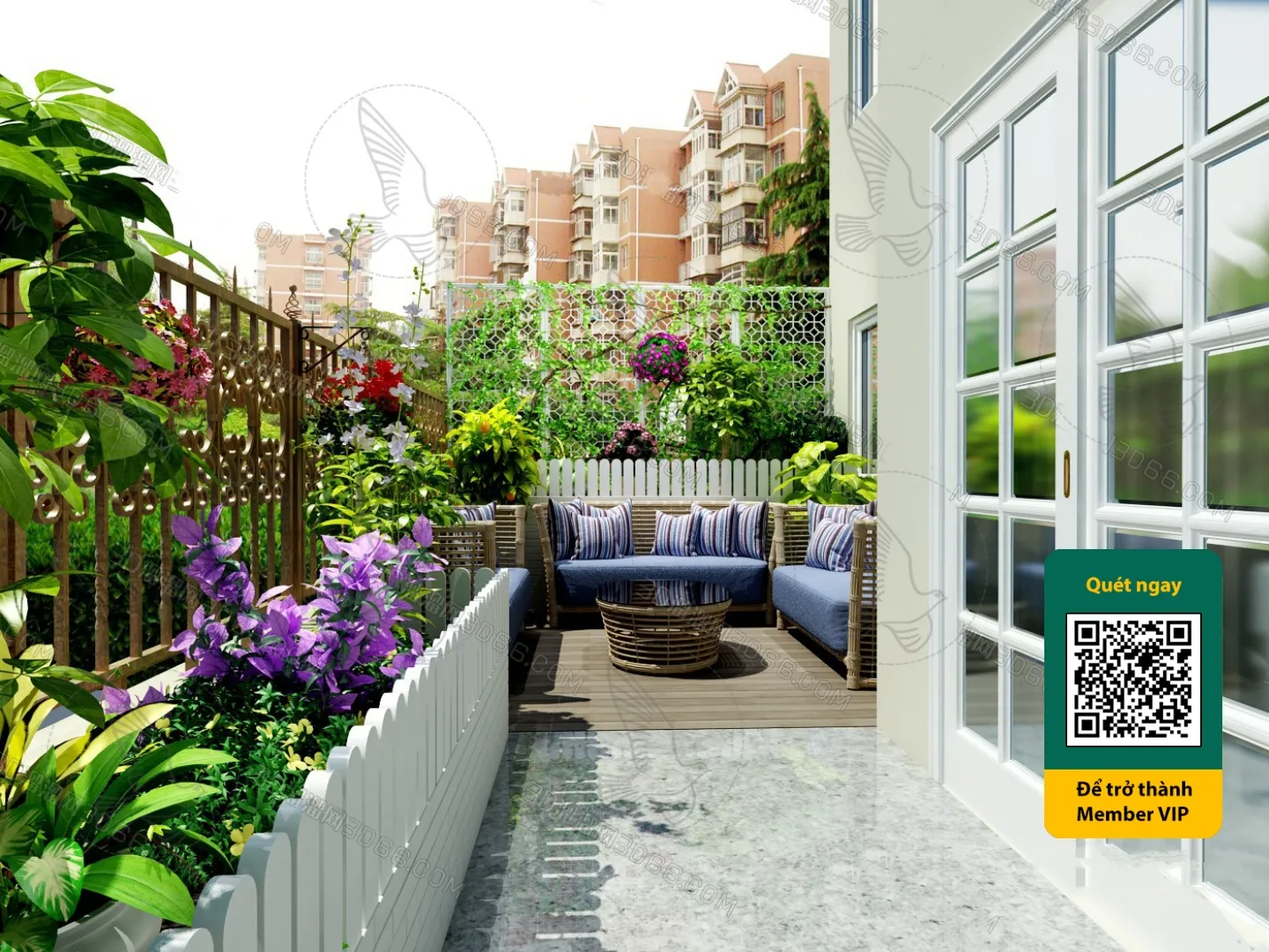 COURTYARD – VRAY / CORONA – 3D MODEL – 6550