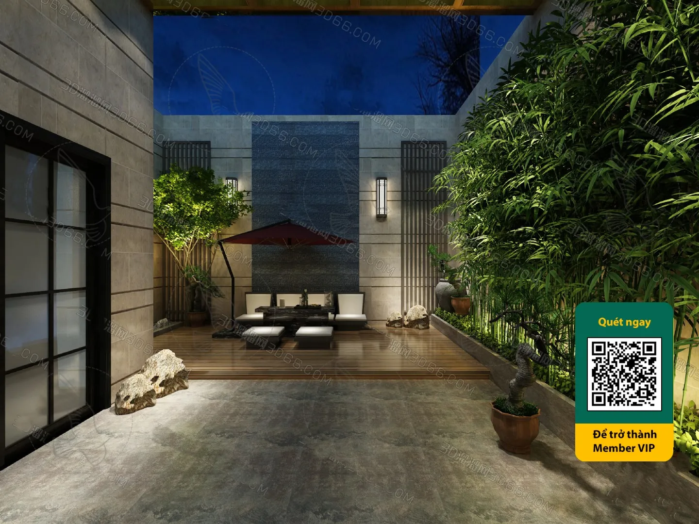 COURTYARD – VRAY / CORONA – 3D MODEL – 6552