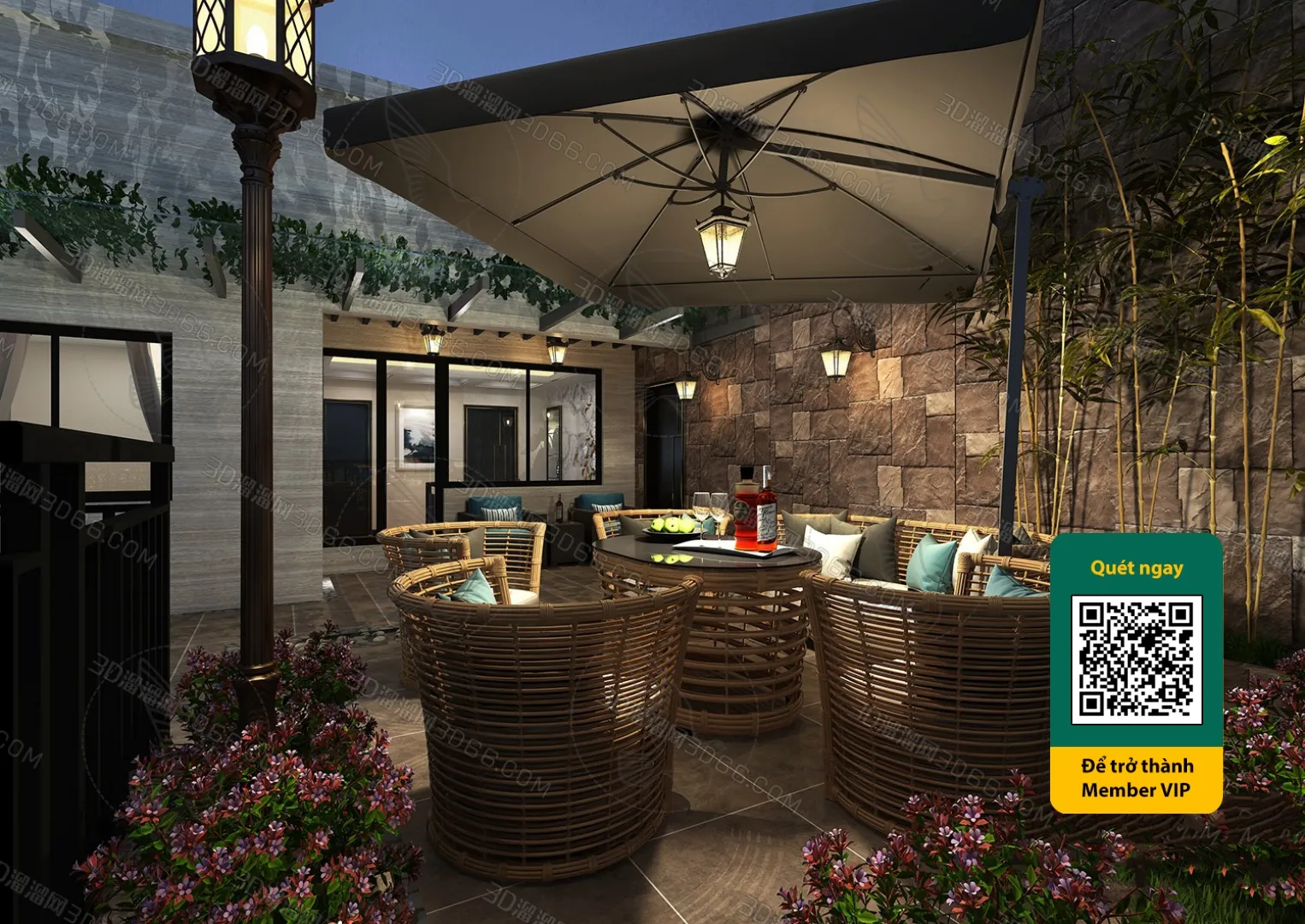 COURTYARD – VRAY / CORONA – 3D MODEL – 6555