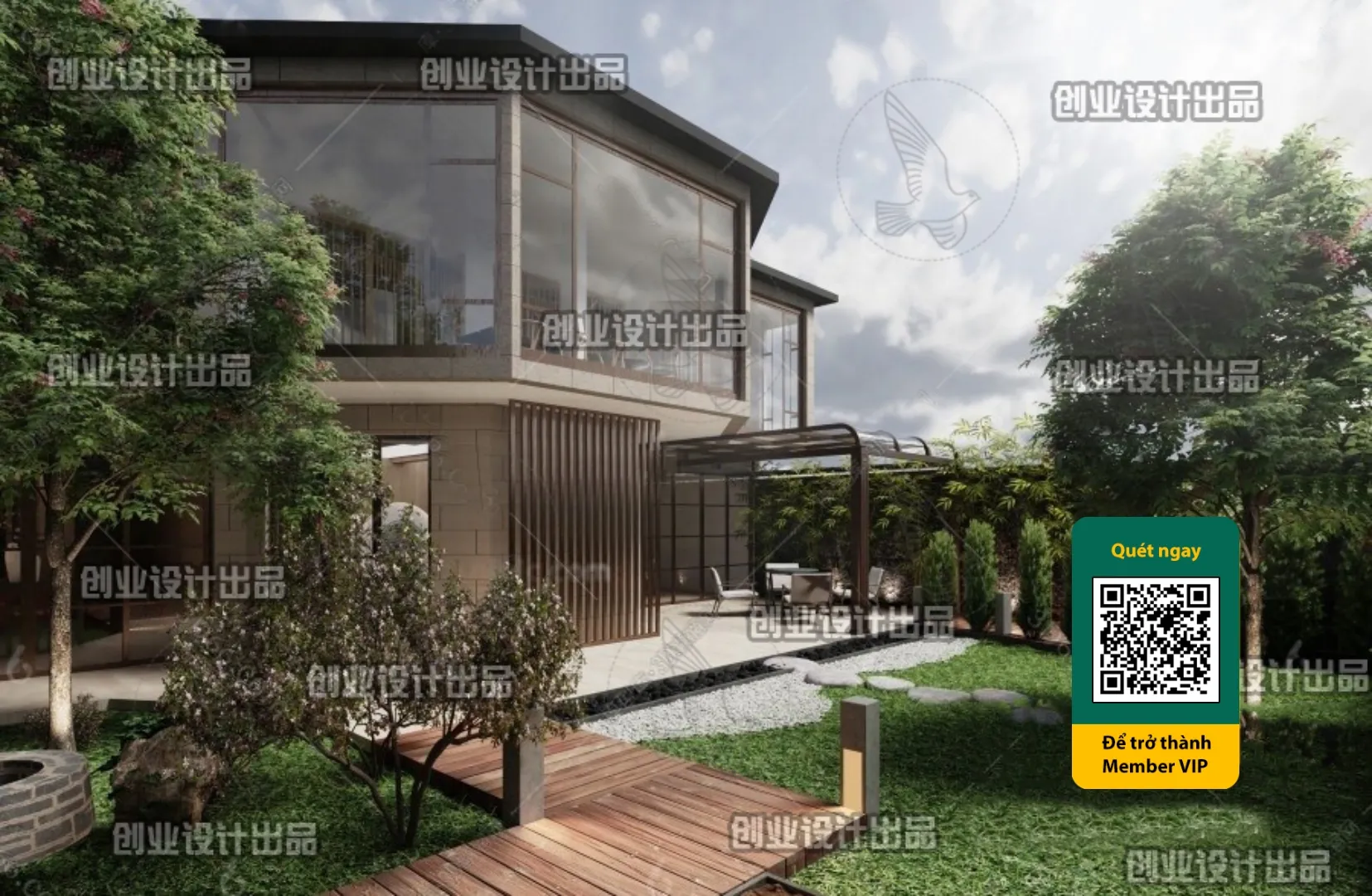 COURTYARD – VRAY / CORONA – 3D MODEL – 6558