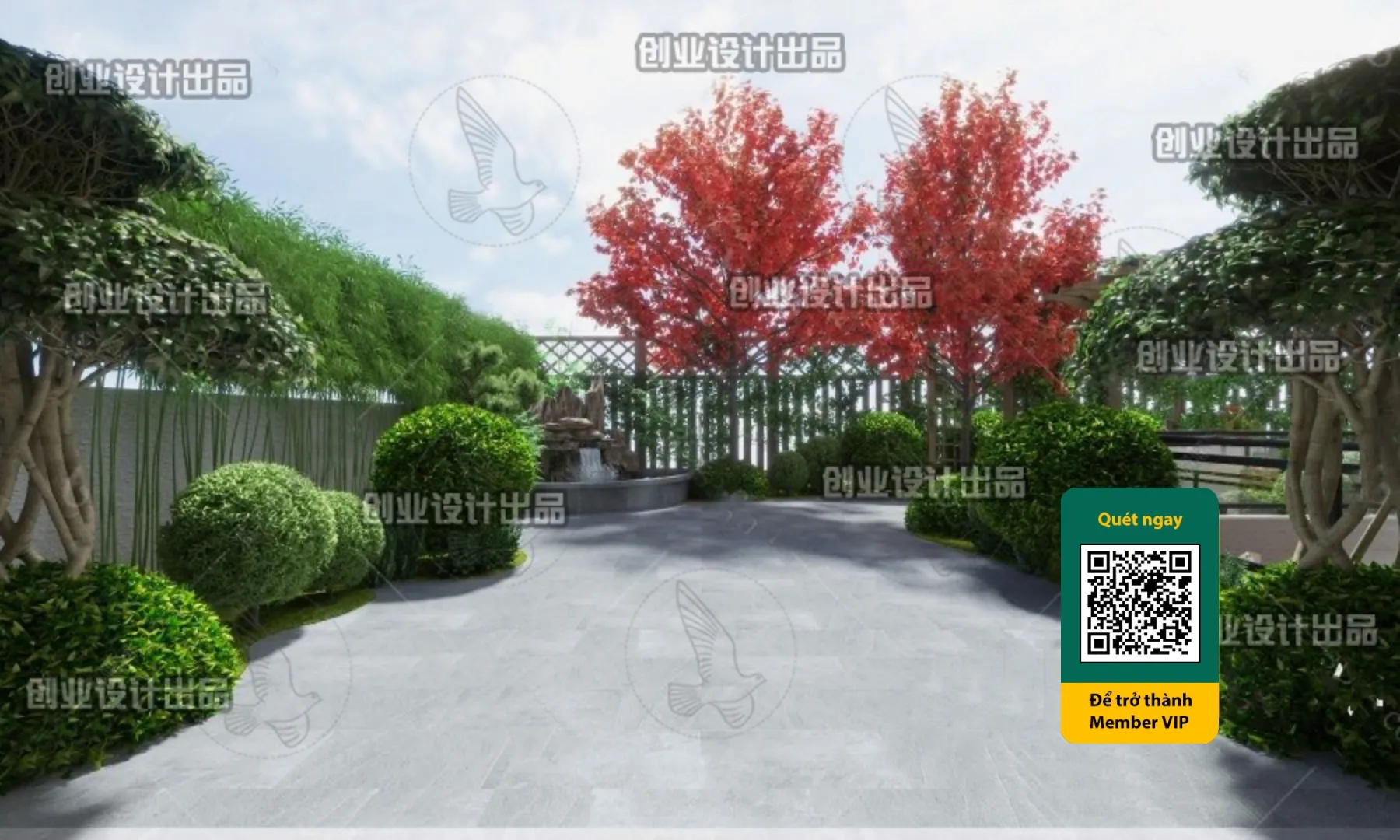 COURTYARD – VRAY / CORONA – 3D MODEL – 6559