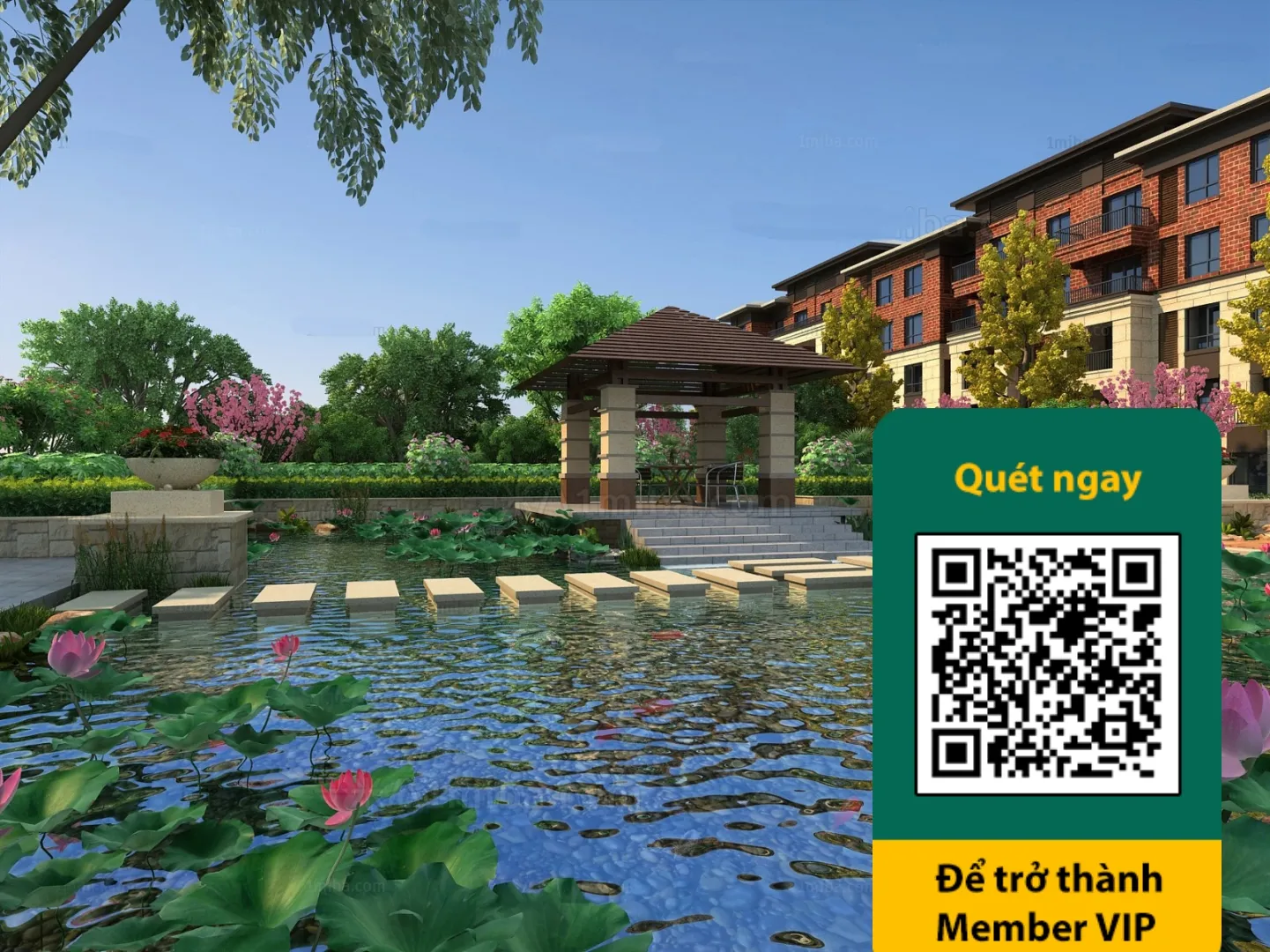 COURTYARD – VRAY / CORONA – 3D MODEL – 6560