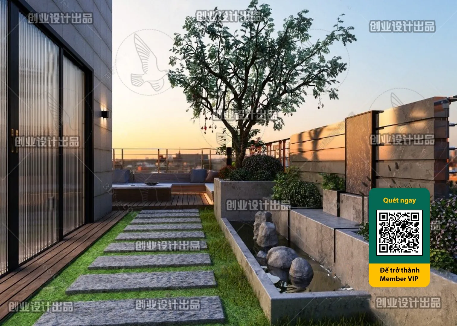 COURTYARD – VRAY / CORONA – 3D MODEL – 6561