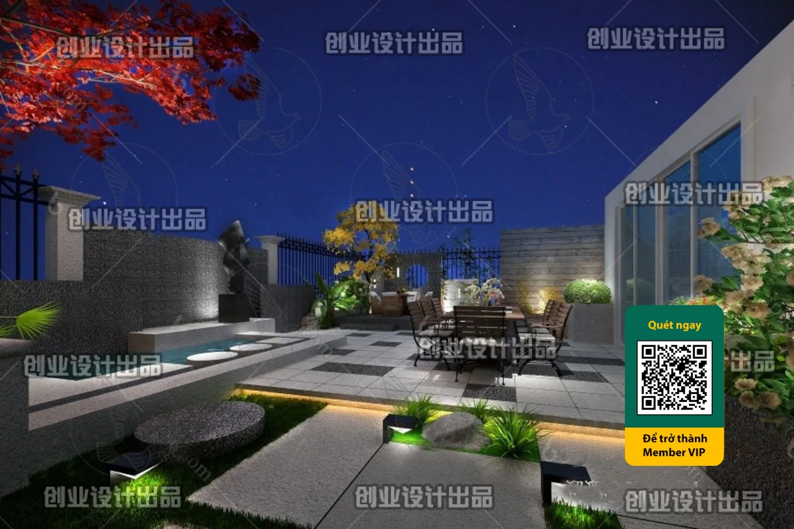 COURTYARD – VRAY / CORONA – 3D MODEL – 6563