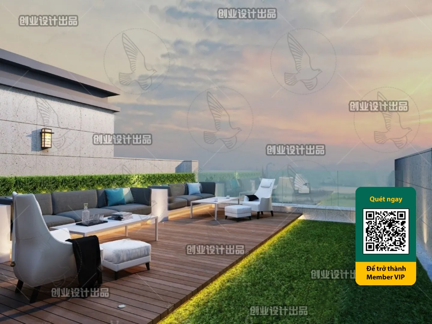 COURTYARD – VRAY / CORONA – 3D MODEL – 6564