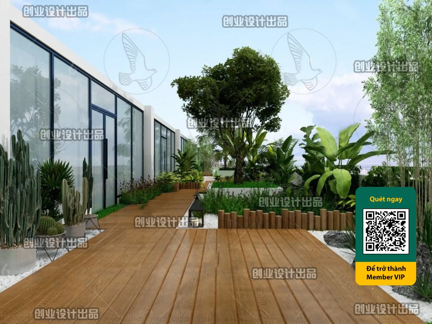 COURTYARD – VRAY / CORONA – 3D MODEL – 6565