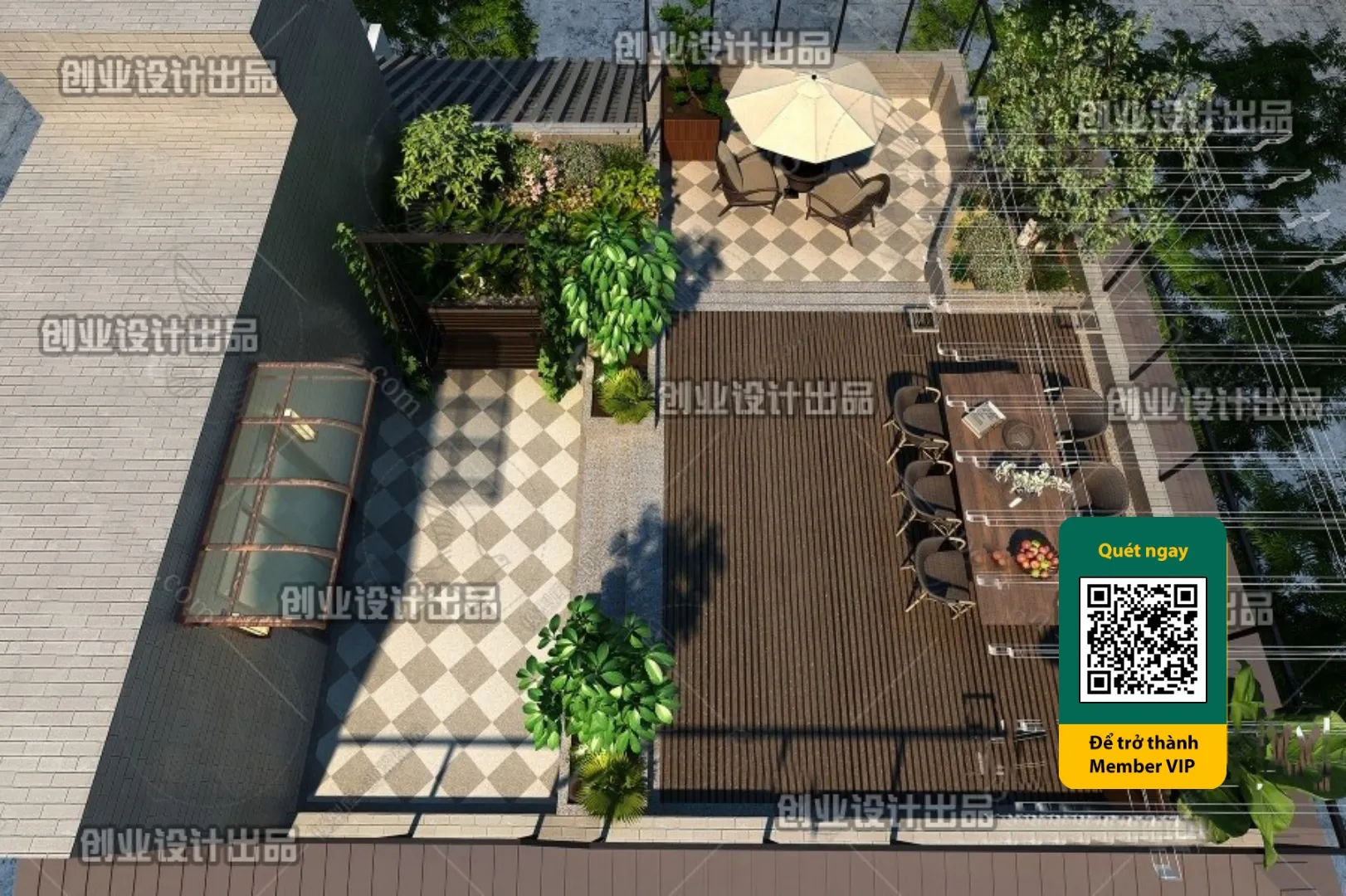 COURTYARD – VRAY / CORONA – 3D MODEL – 6566