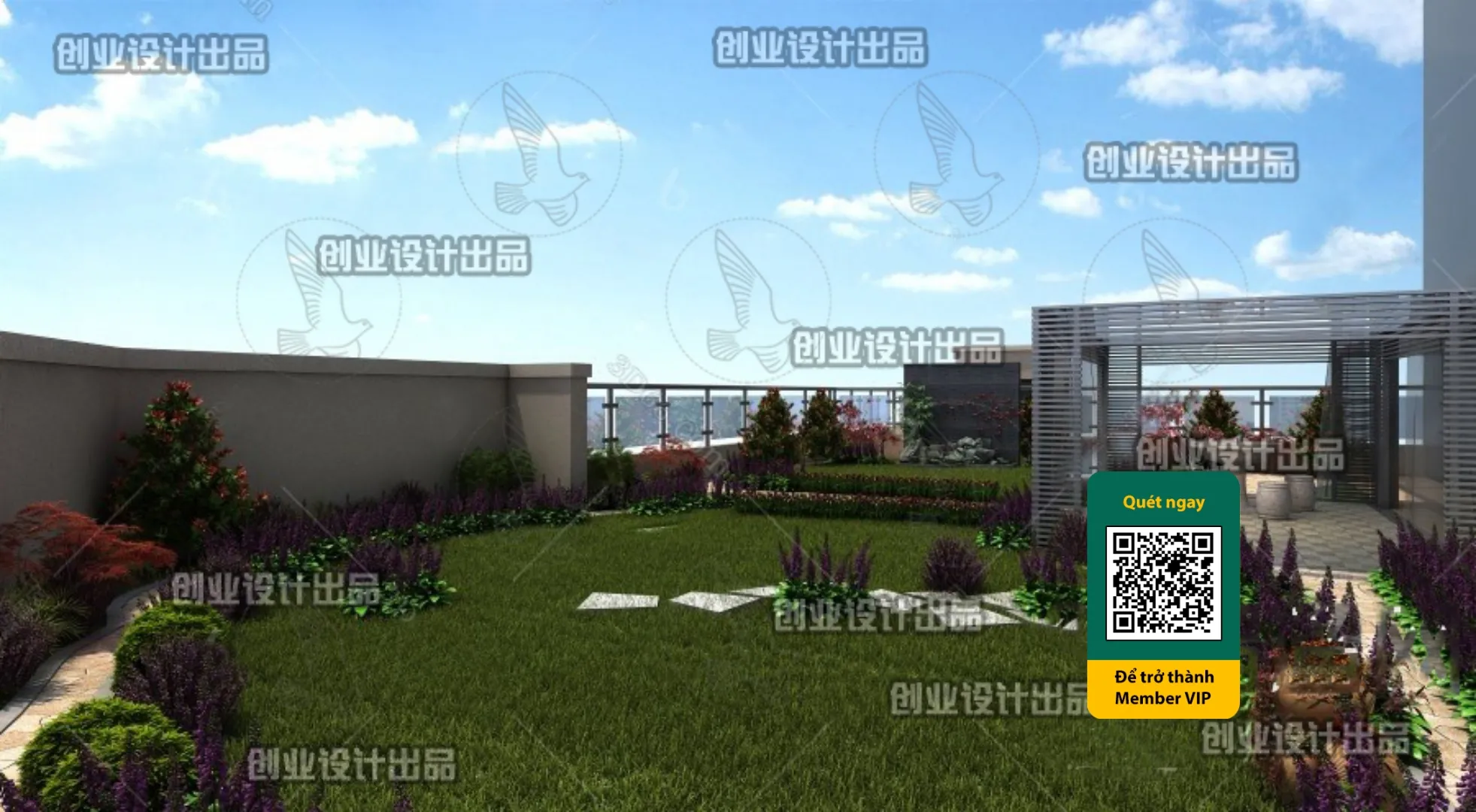 COURTYARD – VRAY / CORONA – 3D MODEL – 6567