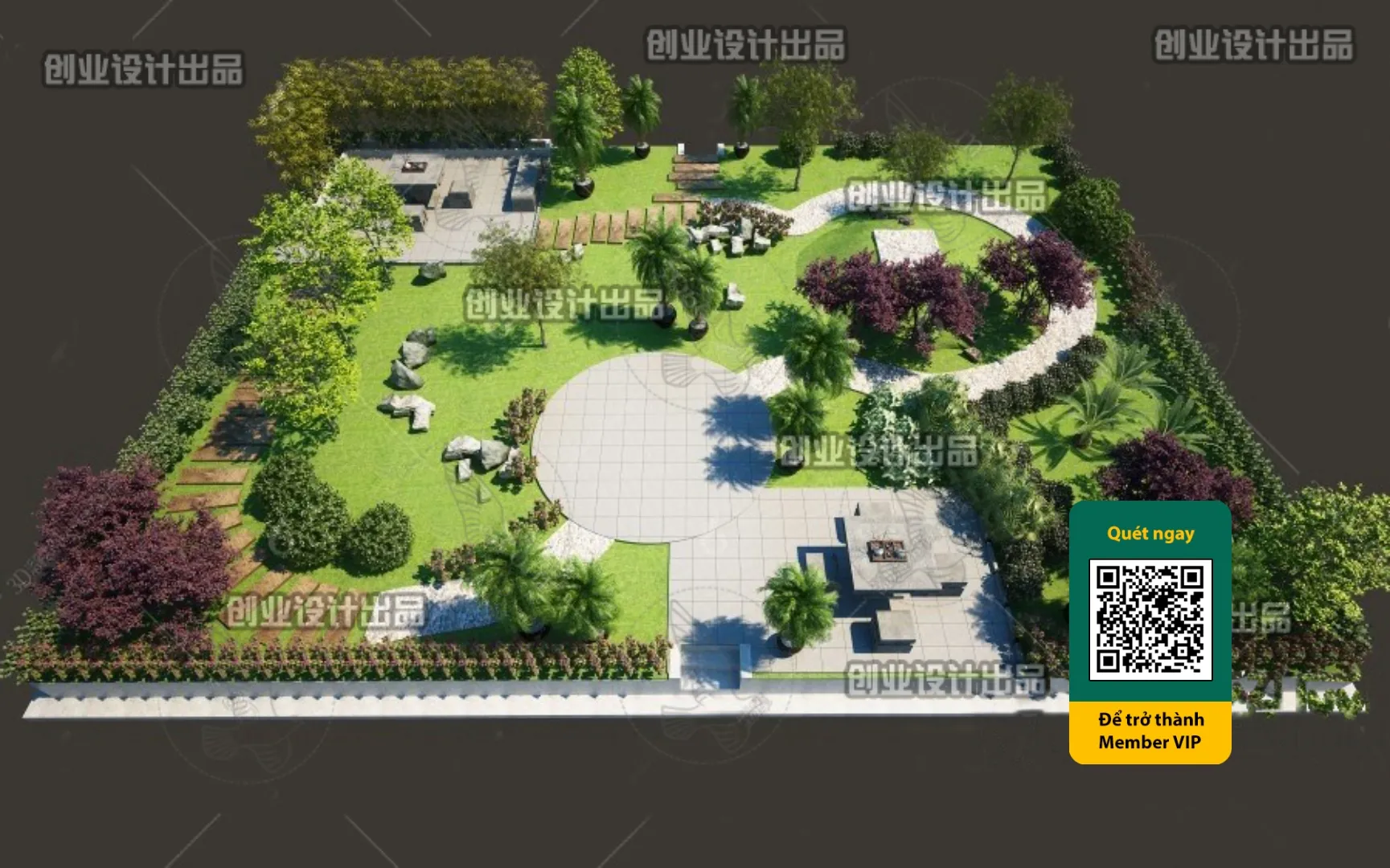 COURTYARD – VRAY / CORONA – 3D MODEL – 6568