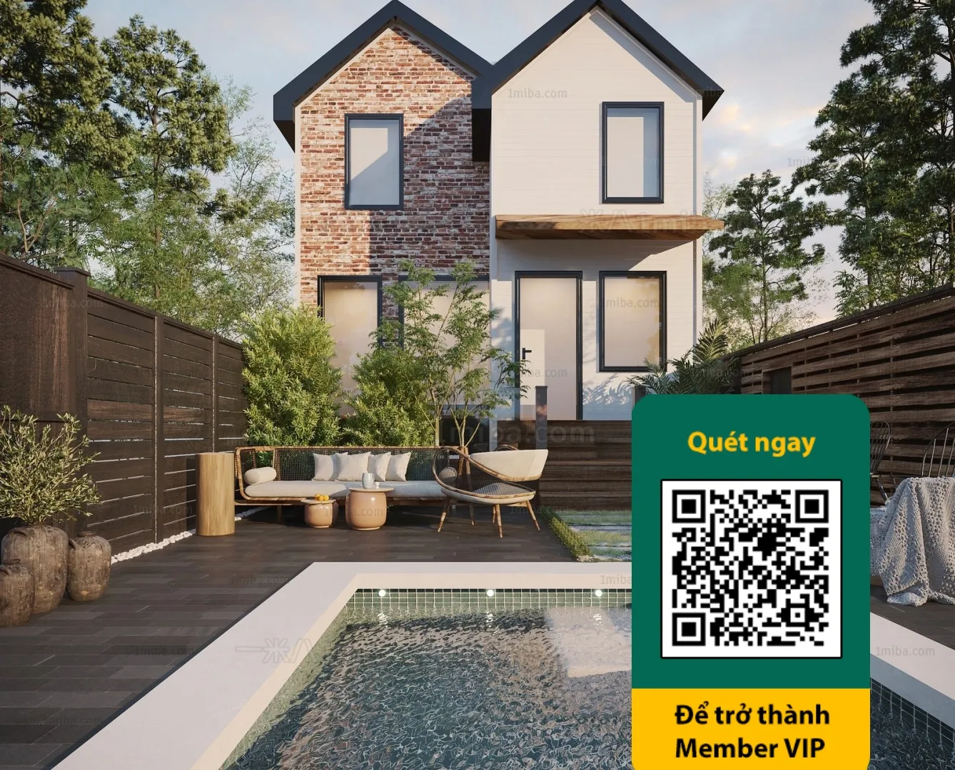 COURTYARD – VRAY / CORONA – 3D MODEL – 6571