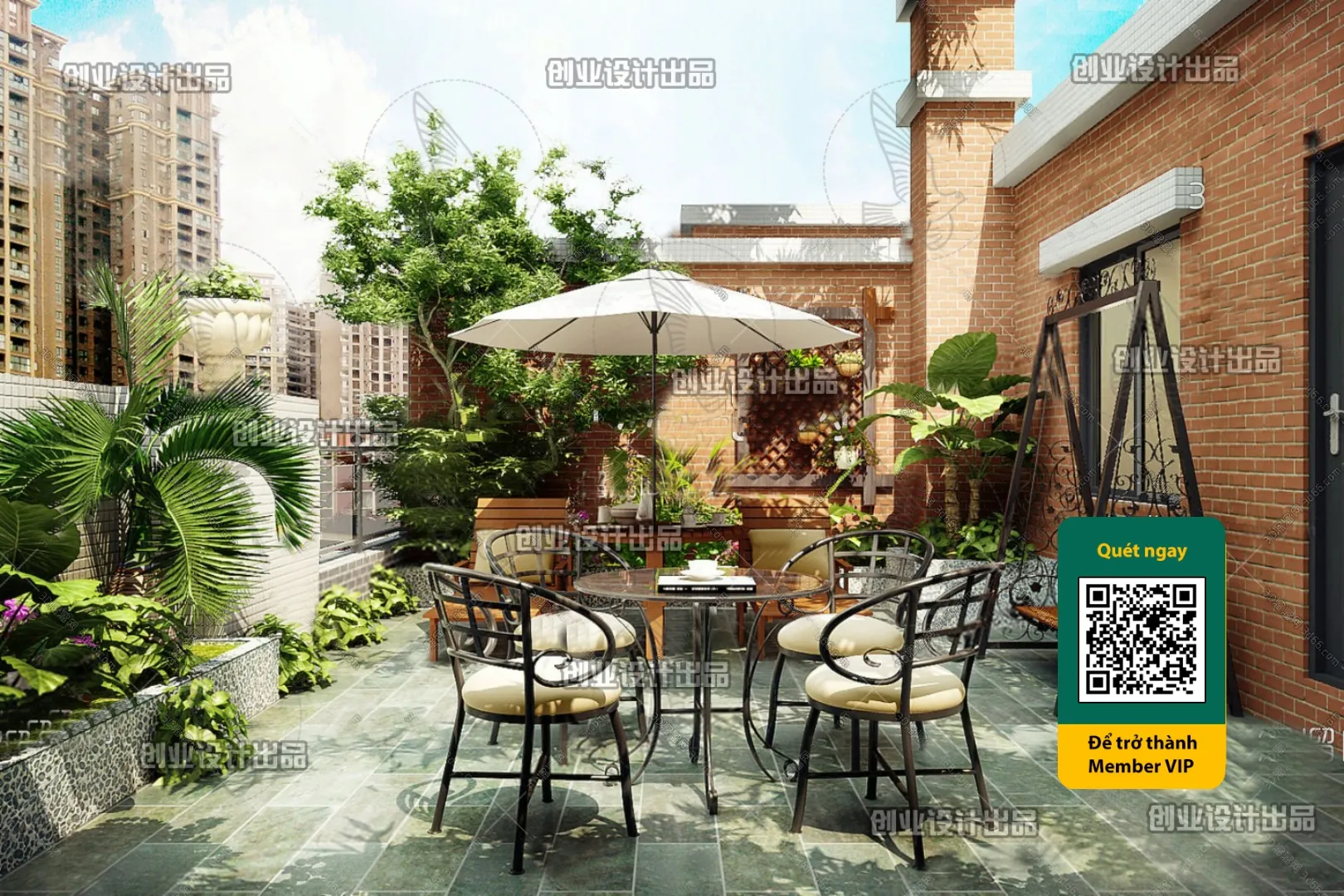 COURTYARD – VRAY / CORONA – 3D MODEL – 6577