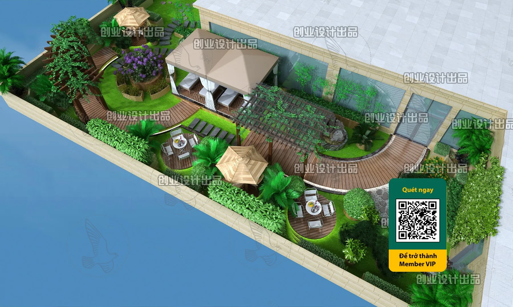 COURTYARD – VRAY / CORONA – 3D MODEL – 6579