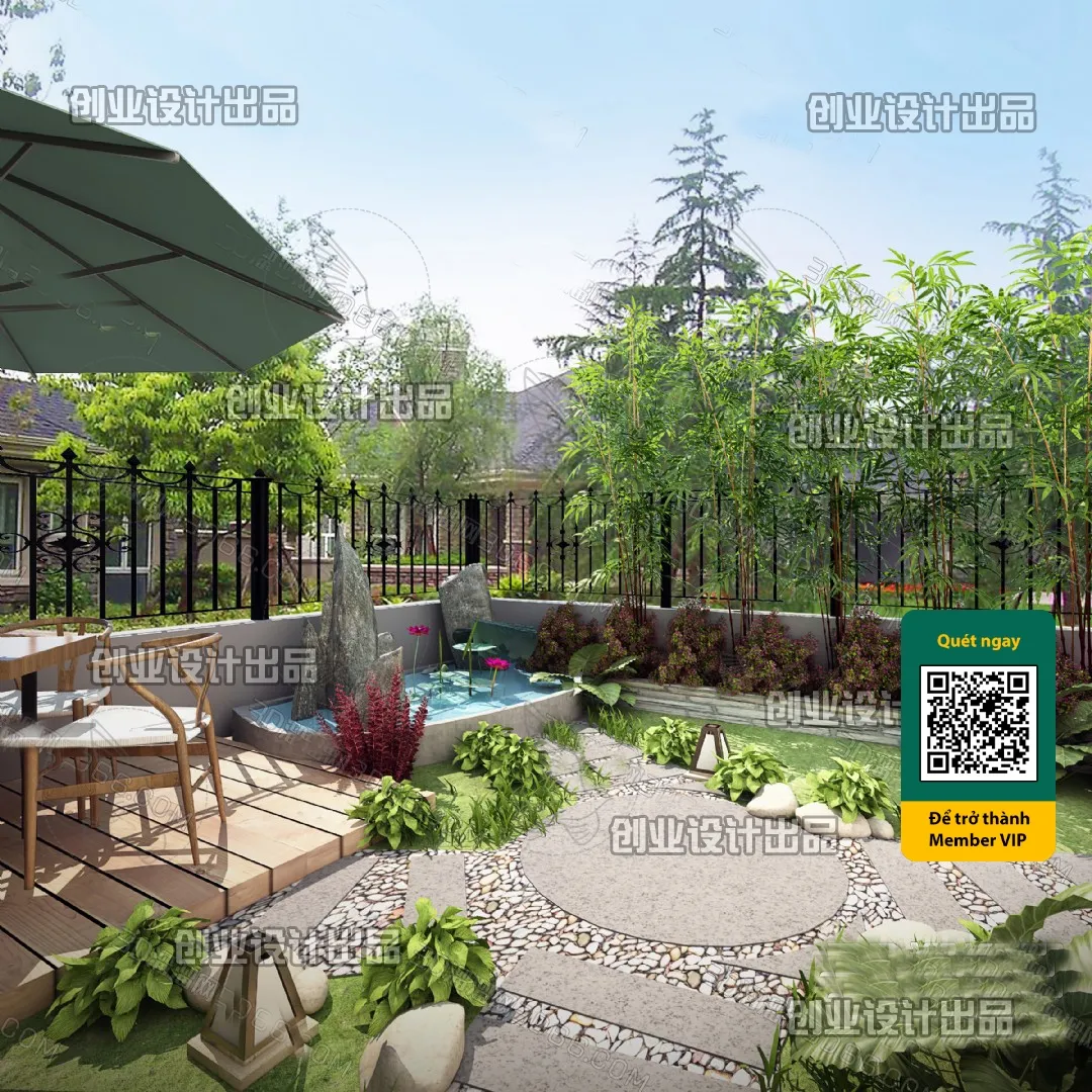 COURTYARD – VRAY / CORONA – 3D MODEL – 6580