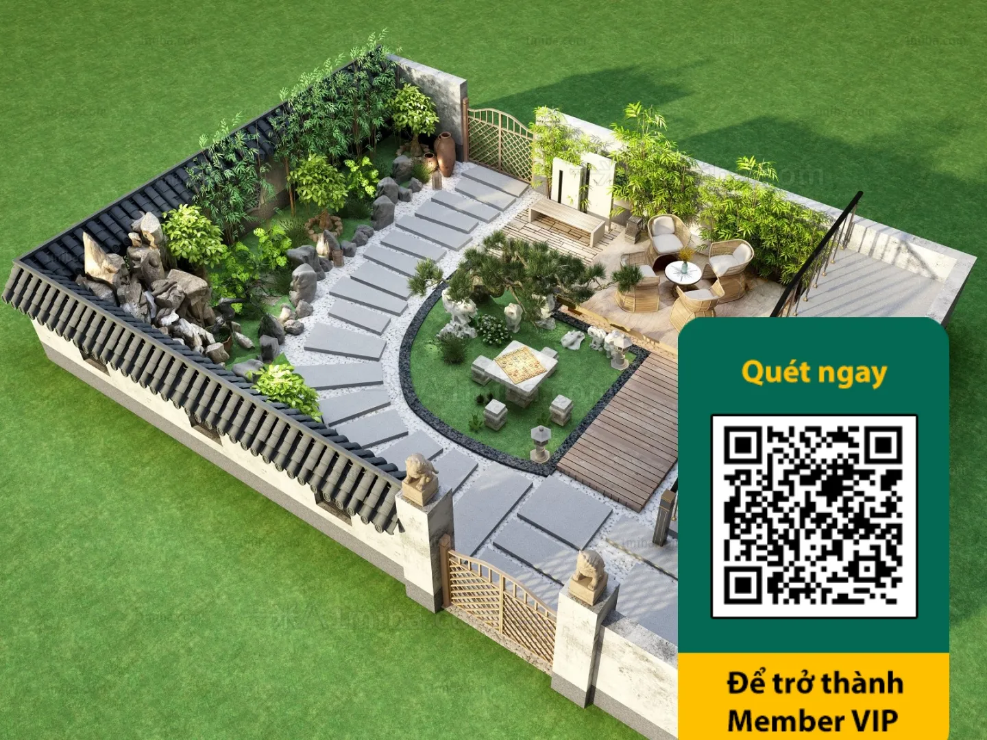 COURTYARD – VRAY / CORONA – 3D MODEL – 6582