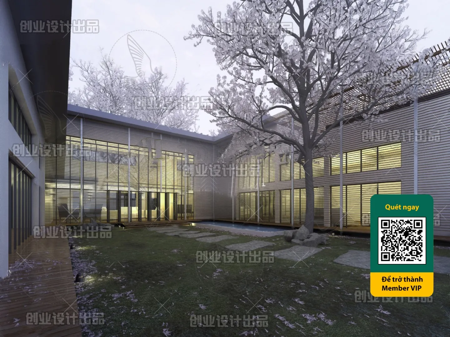 COURTYARD – VRAY / CORONA – 3D MODEL – 6586