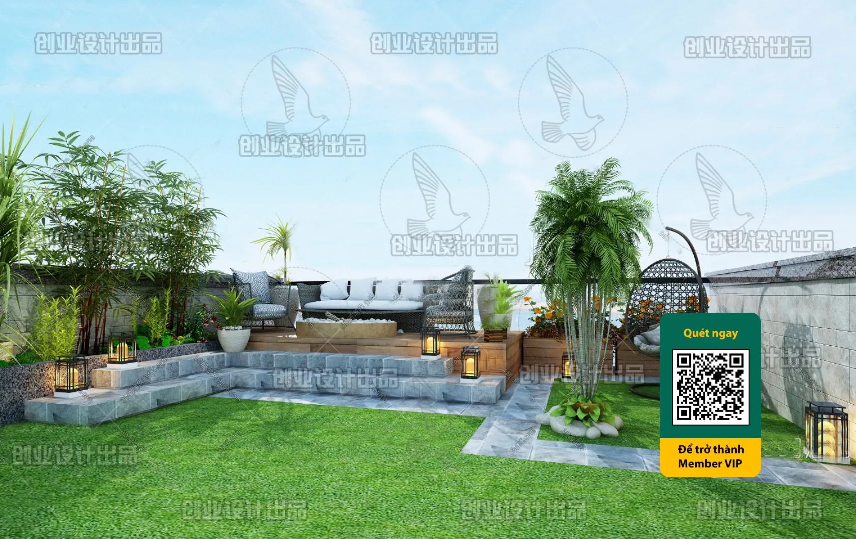 COURTYARD – VRAY / CORONA – 3D MODEL – 6588