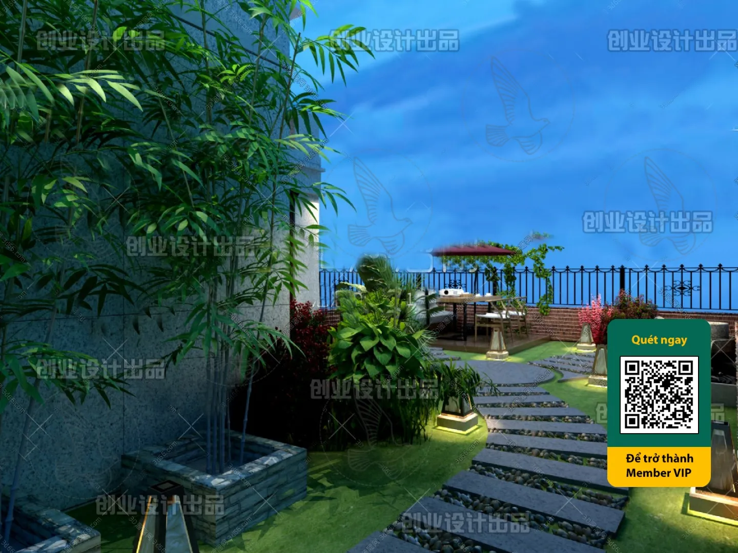 COURTYARD – VRAY / CORONA – 3D MODEL – 6589