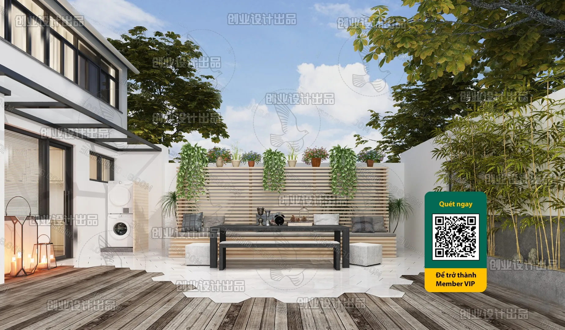 COURTYARD – VRAY / CORONA – 3D MODEL – 6590