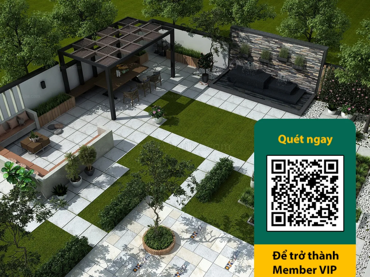 COURTYARD – VRAY / CORONA – 3D MODEL – 6593