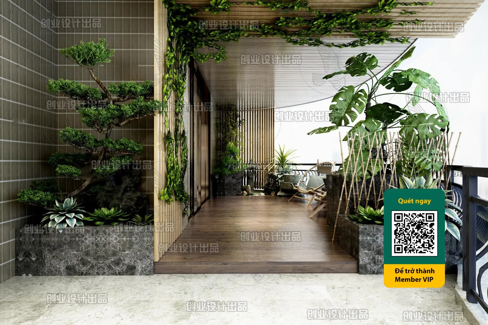 COURTYARD – VRAY / CORONA – 3D MODEL – 6594