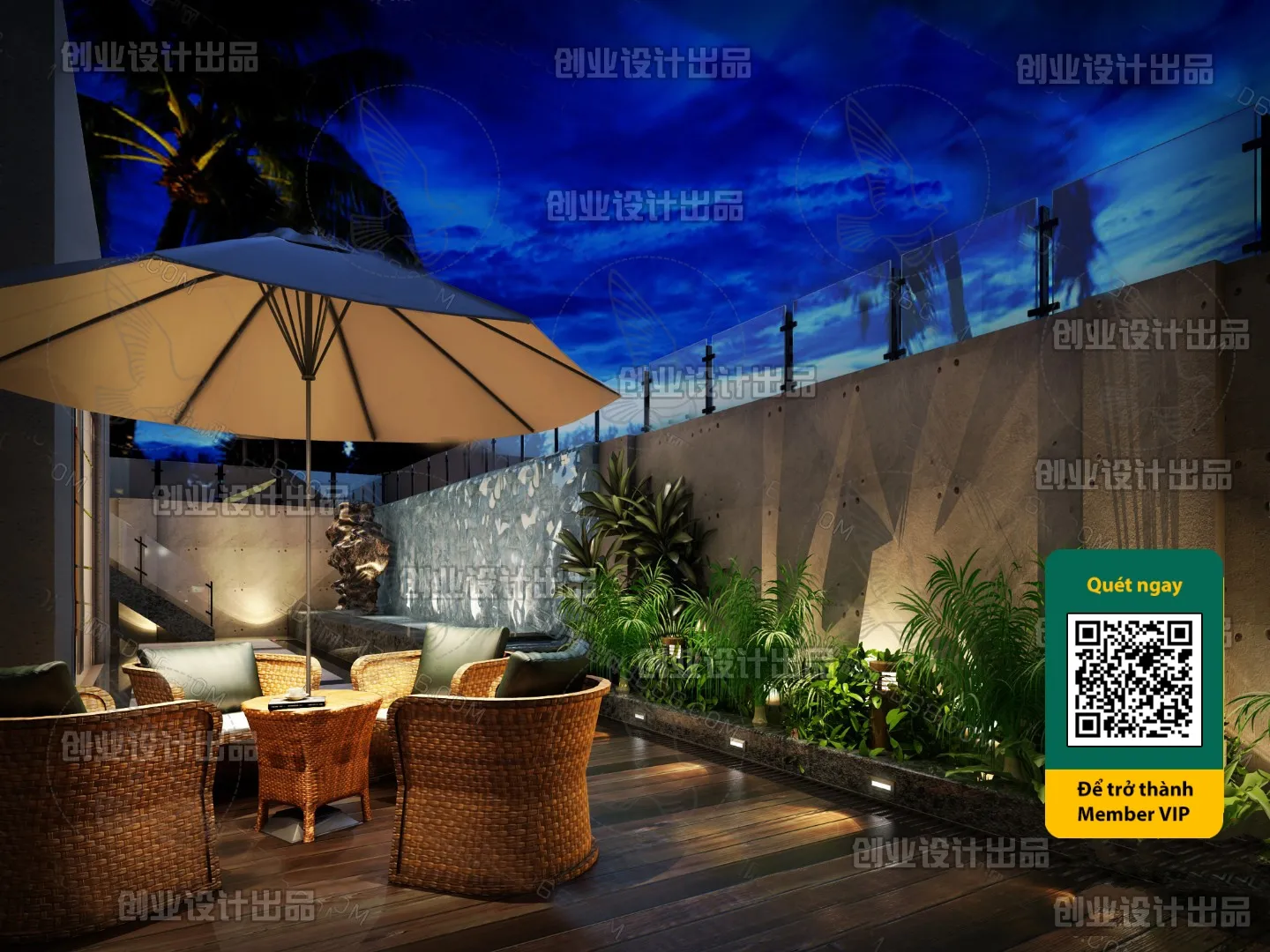 COURTYARD – VRAY / CORONA – 3D MODEL – 6596