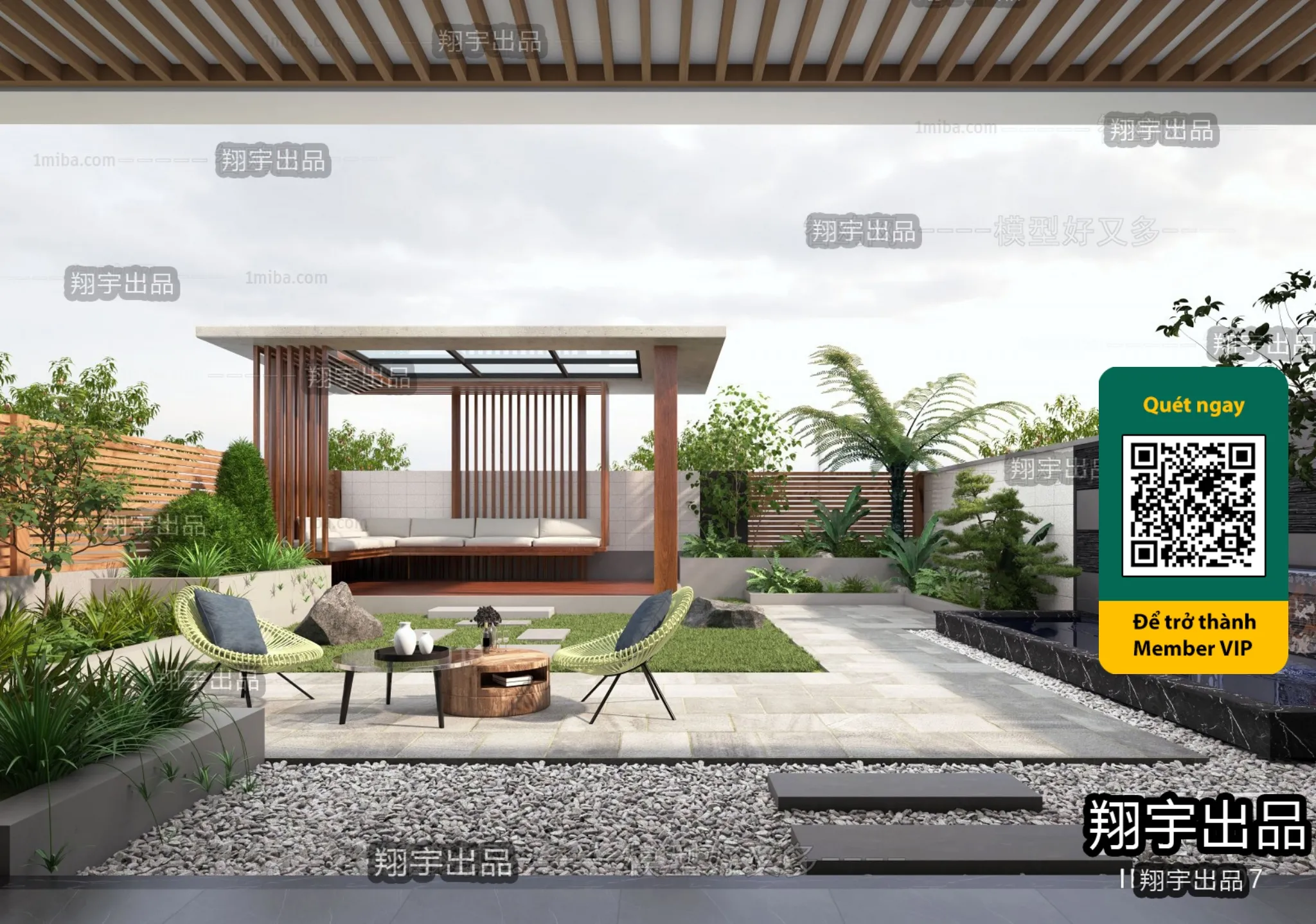 COURTYARD – VRAY / CORONA – 3D MODEL – 6598