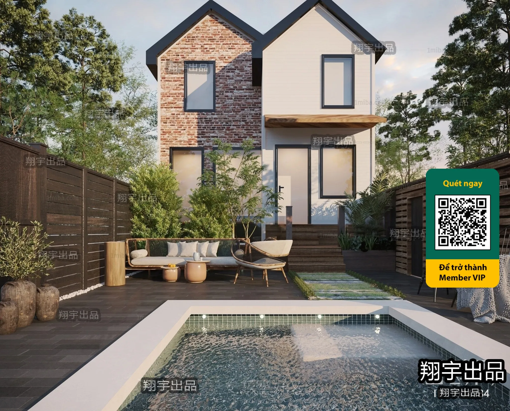 COURTYARD – VRAY / CORONA – 3D MODEL – 6599