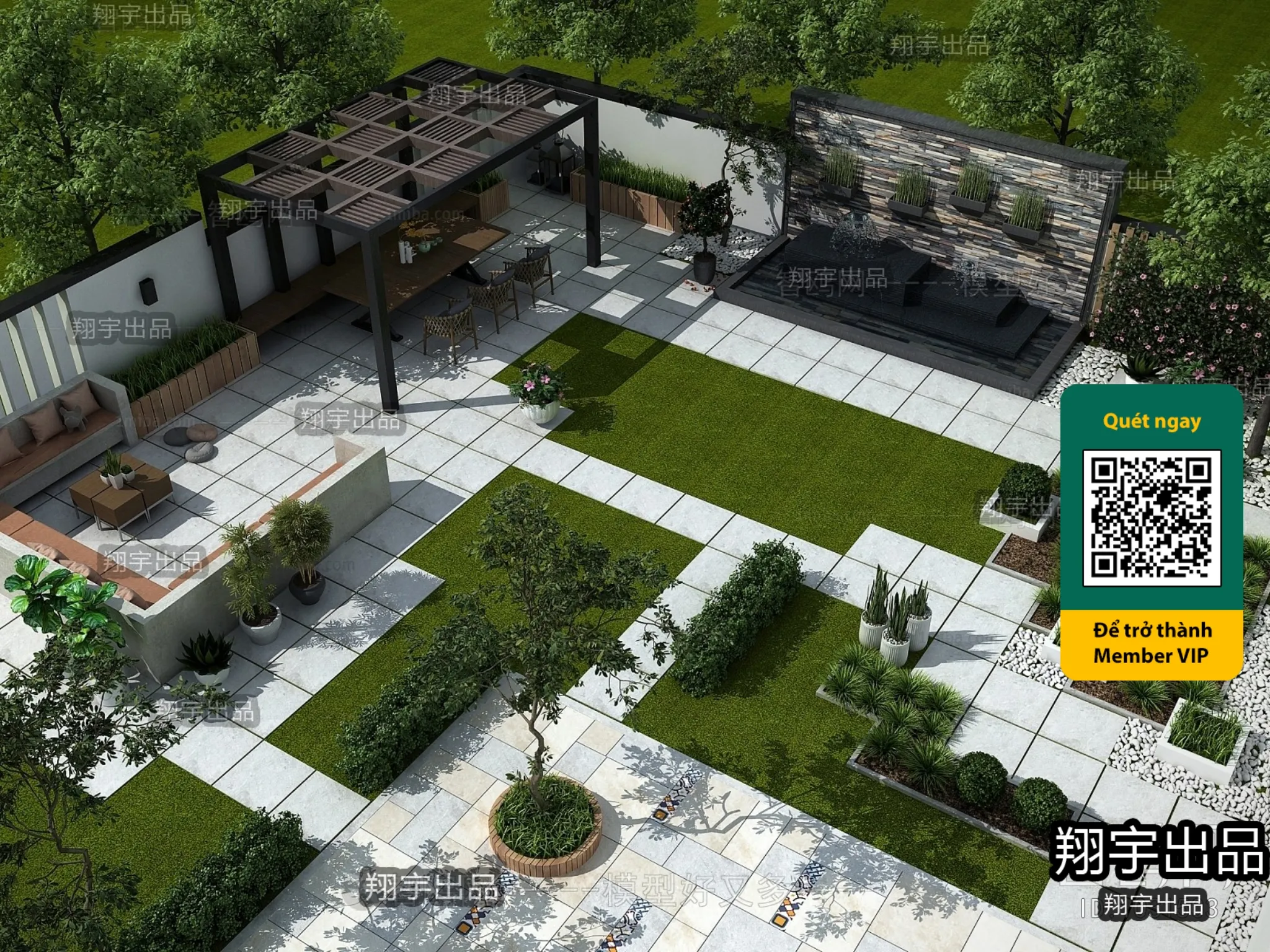 COURTYARD – VRAY / CORONA – 3D MODEL – 6602