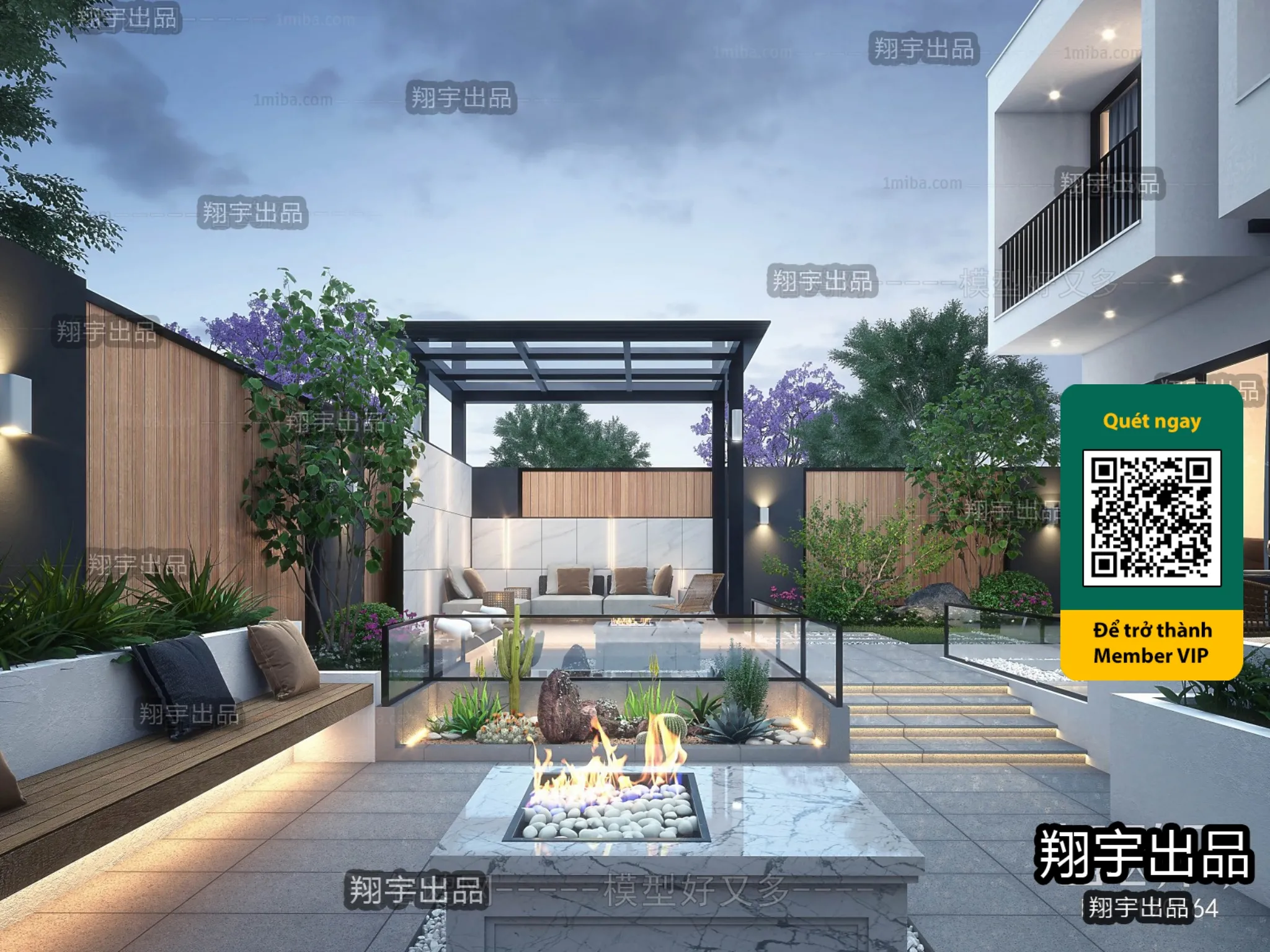 COURTYARD – VRAY / CORONA – 3D MODEL – 6609