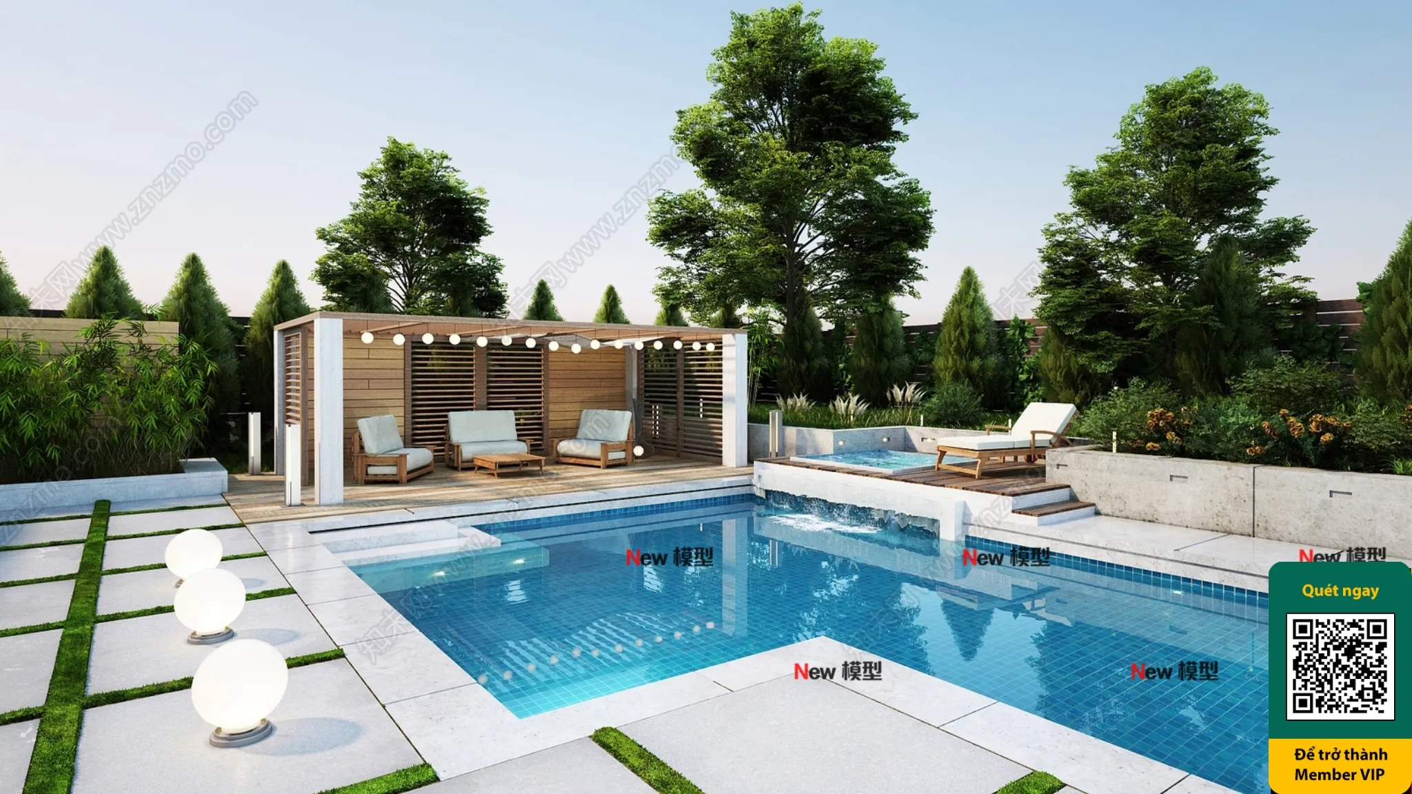 COURTYARD – VRAY / CORONA – 3D MODEL – 6622