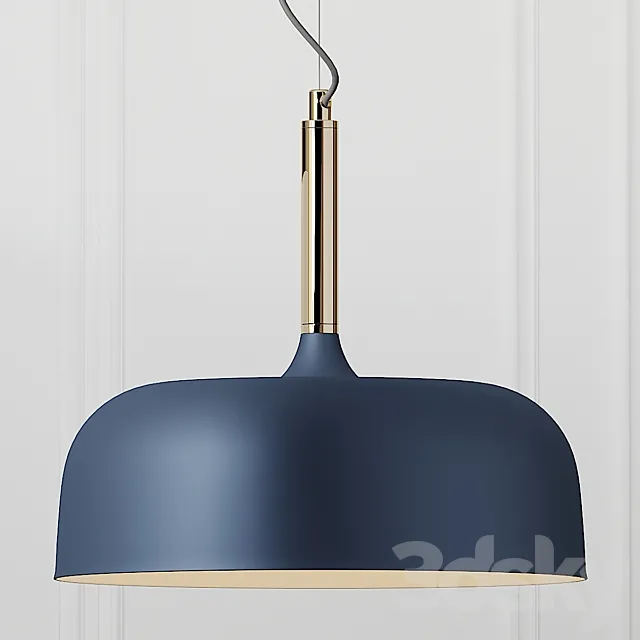 COX & COX Blue & Brass Pendant Light 3D Model