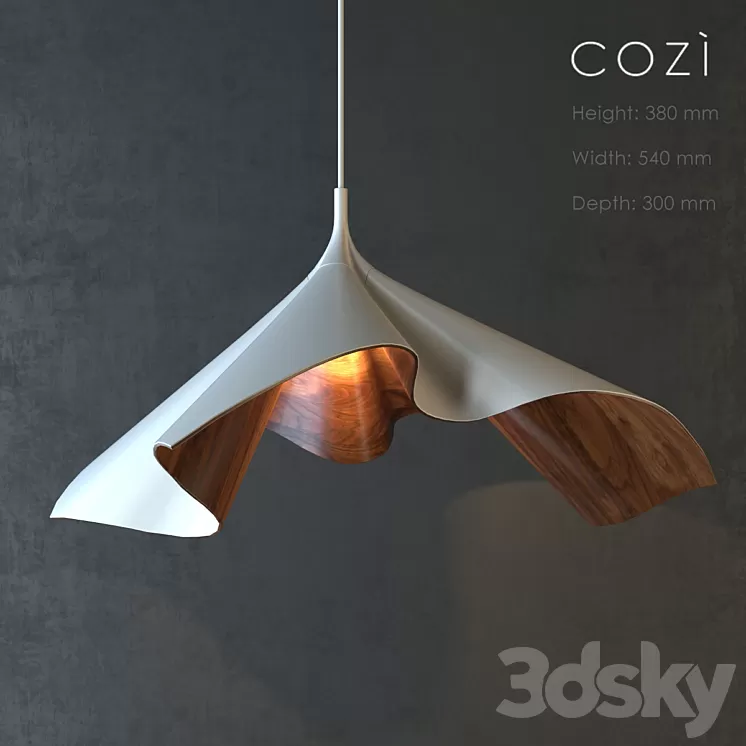 COZI Bloom Light Pendant white 3D Model COZI Bloom Light Pendant white 3D Model