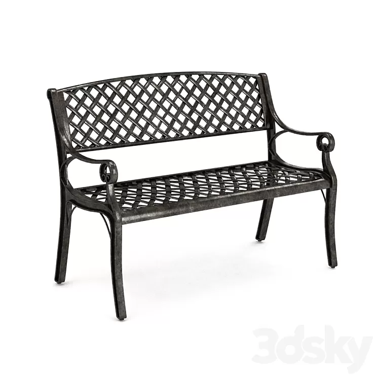 Cozumel Copper Cast Aluminum Bench by Christopher Knight Home 3D Model