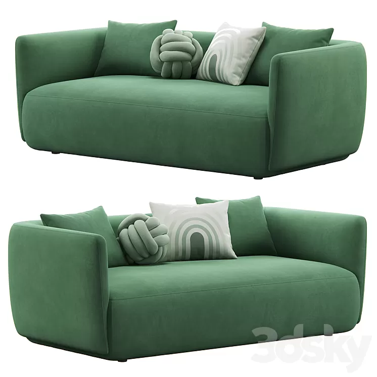 Cozy 2-seat Sofa by MDF Italia 3D Model Free Download