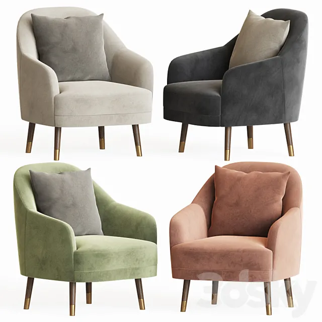 Cozy Armchair laskasas 3D Model Cozy Armchair laskasas 3D Model