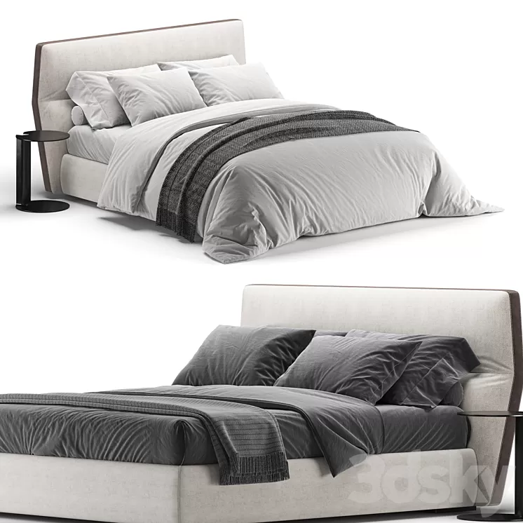 Cozy Bed 3D Model Free Download