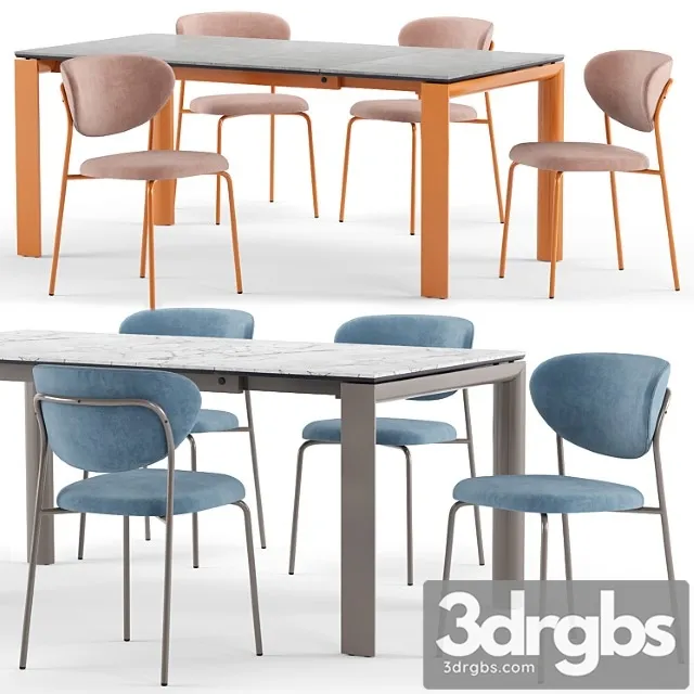Cozy chair and dorian table – connubia calligaris Cozy chair and dorian table – connubia calligaris