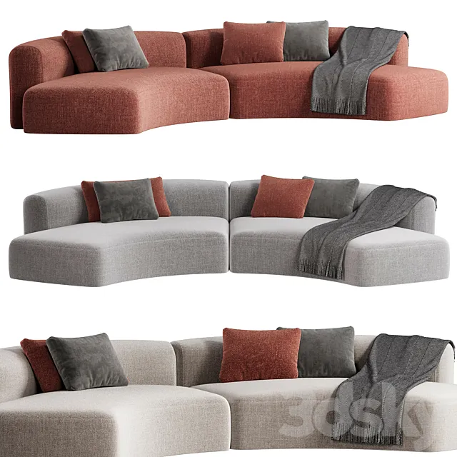 Cozy Curve Sofa 3DModel Cozy Curve Sofa 3DModel