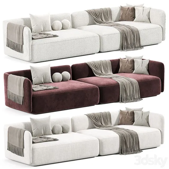 Cozy Sofa By MDF Italia 2 3D Model Cozy Sofa By MDF Italia 2 3D Model
