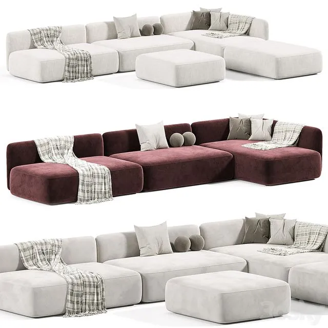 Cozy Sofa By MDF Italia 3 3D Model Cozy Sofa By MDF Italia 3 3D Model