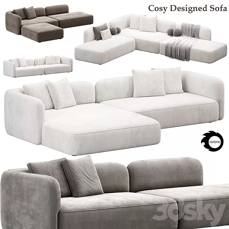 Cozy Sofa Designed by Francesco Rota sofas 3D Model Free Download